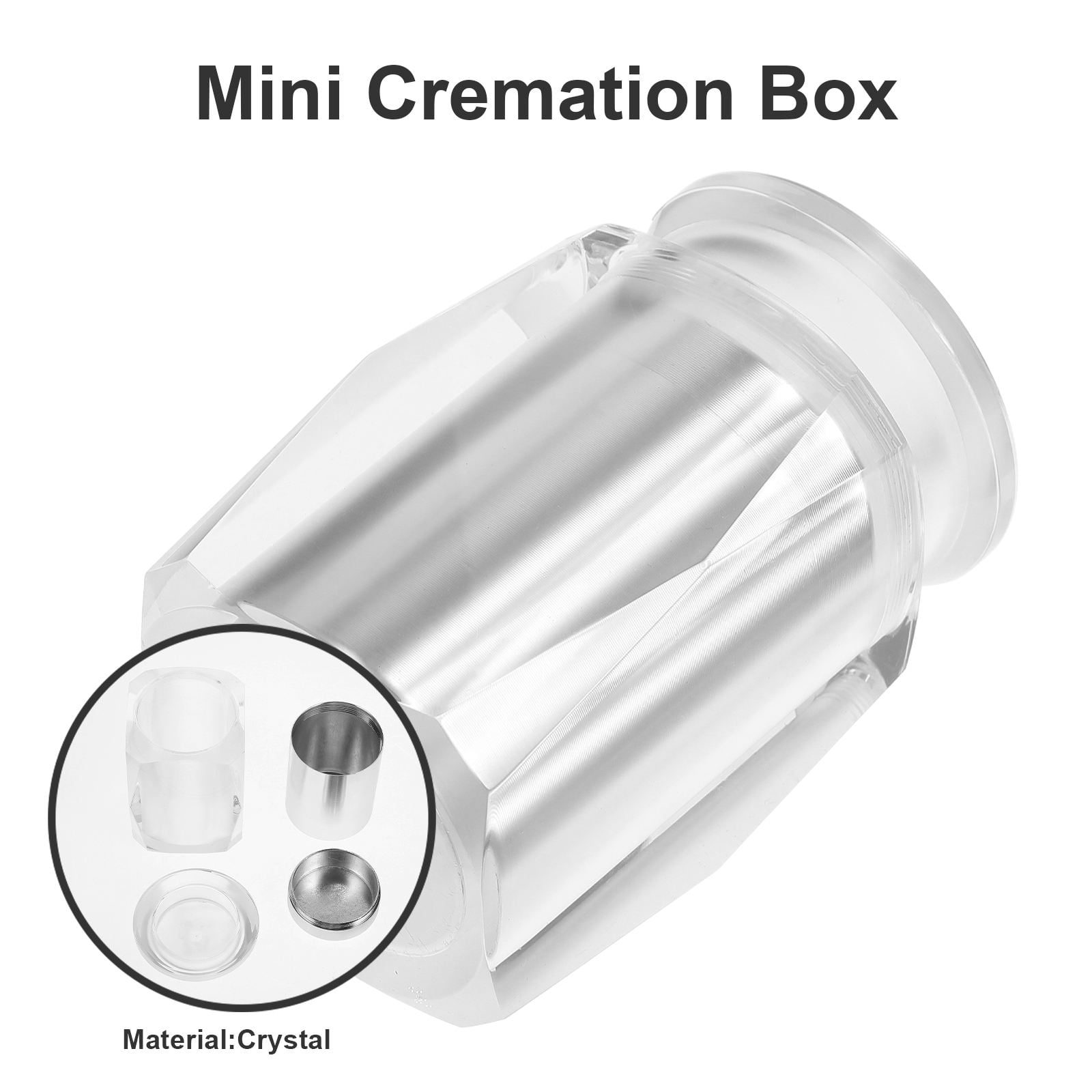 NUOLUX Cat Urn Ashes Container Simple Design Crystal 1Pack