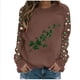 thumbnail image 3 of TaTaai St Patricks Day Sweatshirt Women Shamrock Long Sleeve Shirt Irish Festival Holiday Crewneck Causal Top Gift, 3 of 5