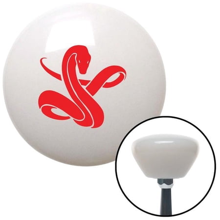 American Shifter Red Serpent White Retro Shift Knob with M16 x 1.5 Insert Shifter Auto Manual Custom Brody