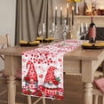 thumbnail image 2 of Table Runners 70 Inches Long Dress Scarves, Valentine's Day Farmhouse Coffee/Dining/Kitchen Table Decor, Holiday Table Runner, Loves Gnomes Roses Romantic Pink Plaid 13x70 Inch, 2 of 9
