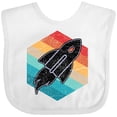 thumbnail image 3 of Inktastic Rocket Ship Retro Space Boys or Girls Baby Bib, 3 of 4