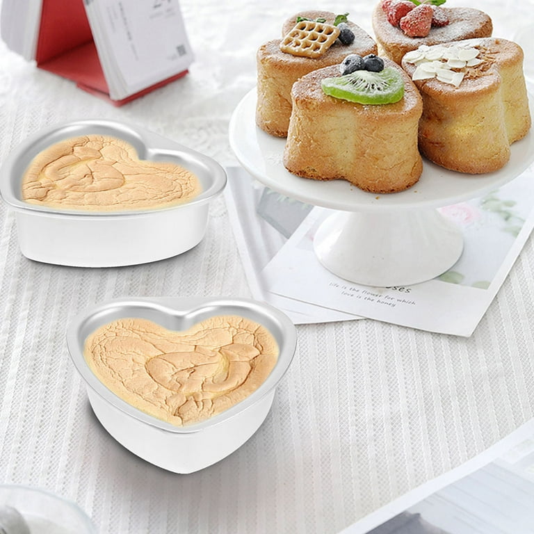 2Pcs Heart Shaped Cake Mold Heart Cake Pans Reusable Cake Mold Deepen Cake Mold for Baking