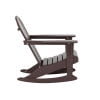 thumbnail image 6 of Costaelm Paradise Outdoor Patio Adirondack Rocking Chairs (Set of 2), Dark Brown, 6 of 9