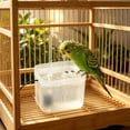 thumbnail image 4 of Automatic Circulating Water Bird Shower Bath Box with Filter Screen, Transparent Observation Window, Shallow Safe Tub for Small Birds and Parrots, Green and White, 4 of 6