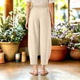 thumbnail image 5 of LvhaoGJOB Kids' Wide-Leg Pants - Soft, Elastic Waist & Pockets - Beige 9-10 Years, 5 of 5