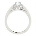 thumbnail image 3 of 1.12 Ct Brilliant Cut Round Natural Moissanite Diamond Wedding Rings for her Fine 14K White Gold, 3 of 7