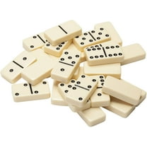 WE Games Double 6 Dominoes - Ivory Tiles with Bag