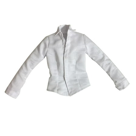 1/6 Scale White Shirt Top Clothes for 12 inch Action Female Body