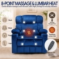 thumbnail image 3 of 26in Oversized Lift Chair for Elderly, LEGAHOME Large Power Lift Recliner Chair with Massage and Heat, Massage Recliner Chair for Big and Tall Adults, with Infinite Position and Side Pocket, Blue, 3 of 8