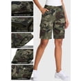 thumbnail image 3 of FEN AI Bermuda Shorts for Women Casual Summer Shorts Multi-Pocket Cotton Cargo Shorts, 3 of 5