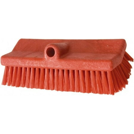 

PRO-SOURCE 1-3/4 Bristle Length Polypropylene Food Service Brush 10 Long x 5 Wide Head 20 OAL Long Handle Red Foam Block