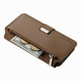 thumbnail image 3 of Detachable Magnetic Case Wallet For Samsung Note 20 Compatible with MagSafe Wireless Charging Phone Cover Multi Card Slots Cash Coin Zipper Pocket RFID Blocking For Samsung Galaxy Note 20, Brown, 3 of 9