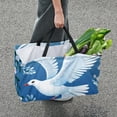 thumbnail image 7 of Peace Dove Large Capacity Oxford Cloth Reusable Foldable Storage Bins Easter Basket Box, 7 of 7