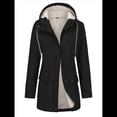thumbnail image 3 of Chaqueta Impermeable para Mujer, Cortavientos con Capucha, Ideal para Senderismo, Viajes y Actividades Al Aire Libre. Negro XL, 3 of 8