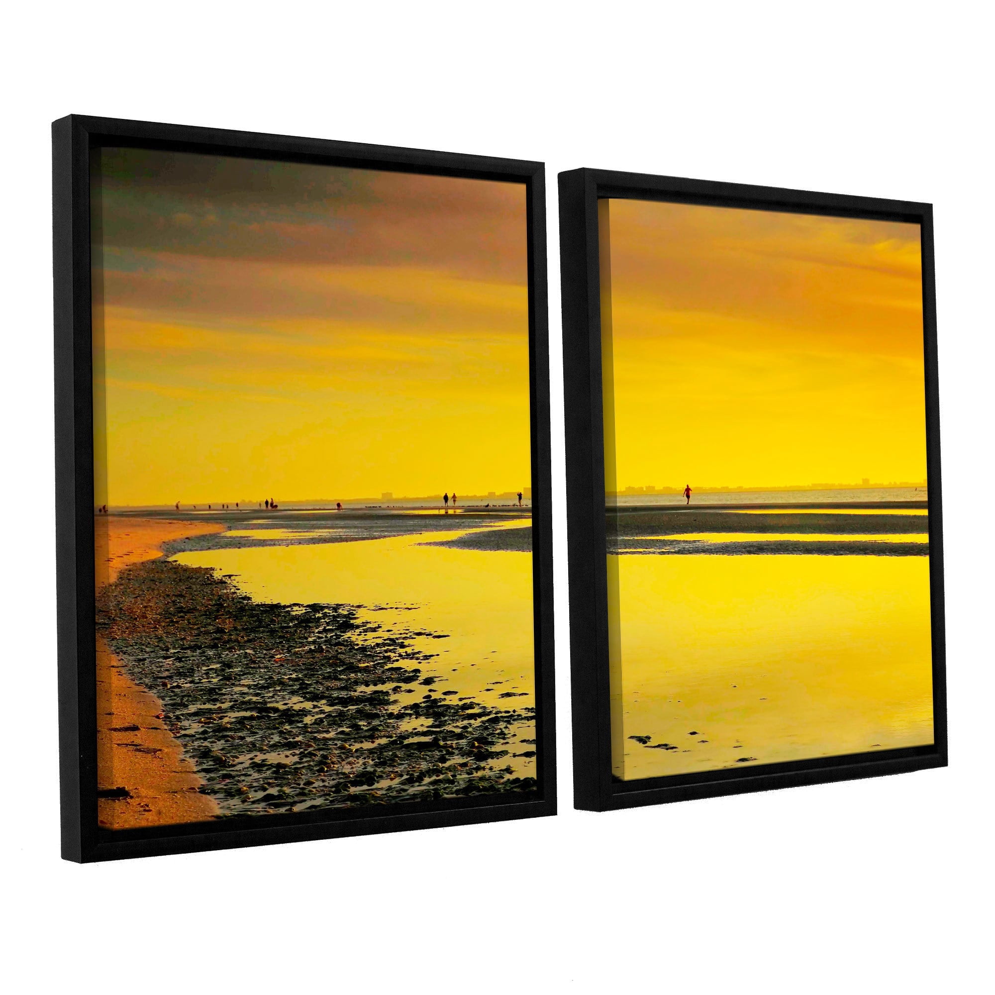 ArtWall Steve Ainsworth "Mellow Yellow Morning" 2-Piece Floater Framed Canvas Set