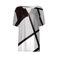 thumbnail image 4 of Fiudx Camisas de Mujer Blusa de Manga Corta Estampada a La Moda para Mujer, Blusas Informales con Cuello Redondo, 4 of 5