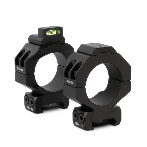 Monstrum Beast Scope Rings with Anti-Recoil Lugs and Detachable Level Bubble | 30 mm Diameter | 1.00" Center Height