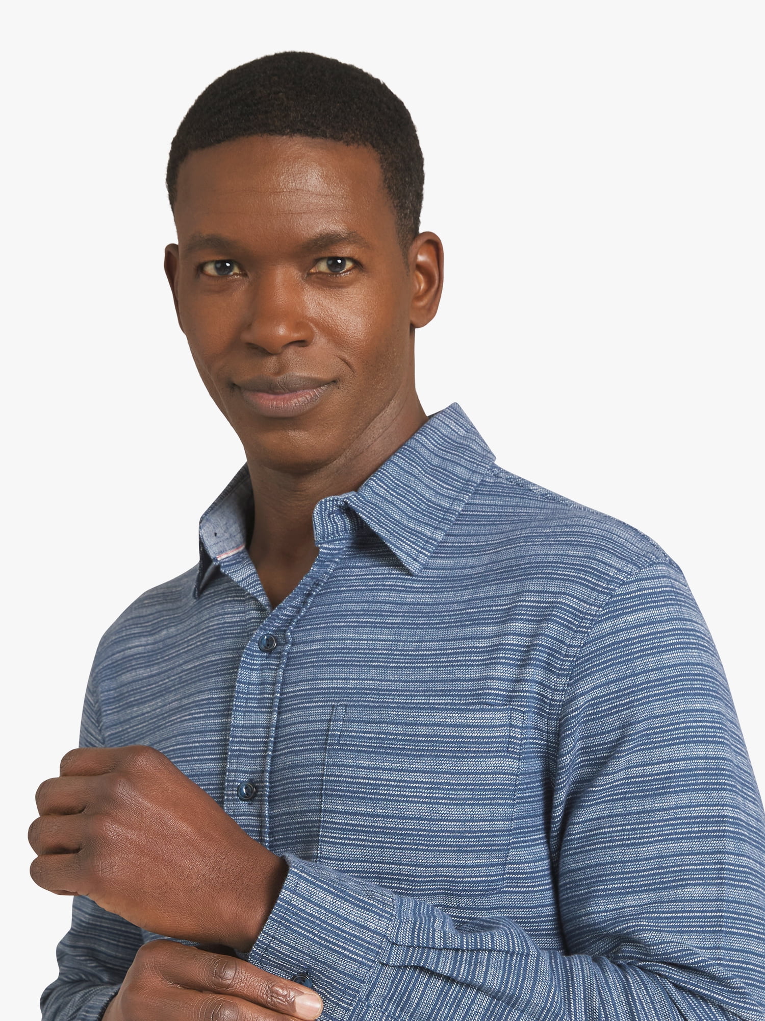 Chaps Men's & Big Men's Long Sleeve Texured Woven Shirt, Sizes S-3XL