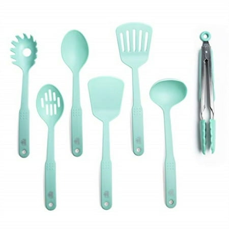 greenlife cc001729-001 nylon cooking set  7-piece  turquoise  7pc utensil  turqouise