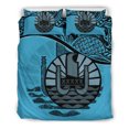 thumbnail image 2 of Juego de Funda Nórdica Tahití - Bandera de Tahití Azul, 2 of 6