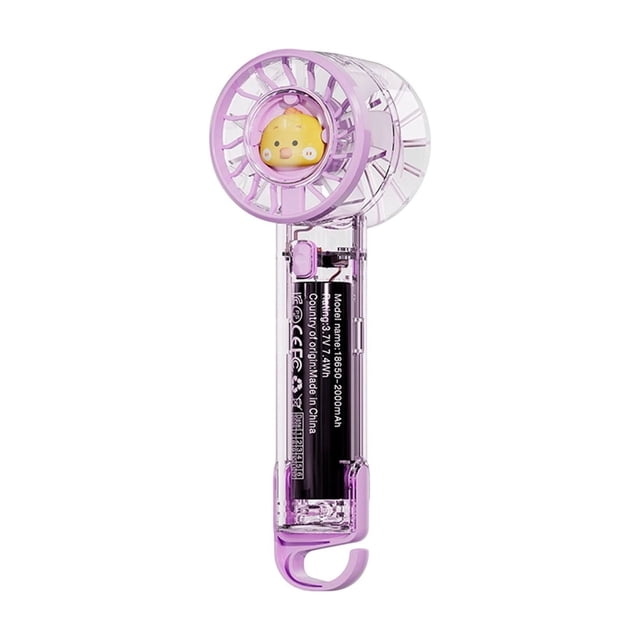 Portable Fan USB Transparent Mini Fan High Airflow Portable for Travel Outdoor