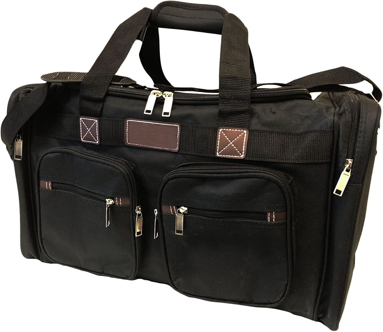 22" Carry On Plane Duffel Bag w/ Shoulder Strap (Black)