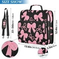 thumbnail image 3 of ALAZA Zipper Binder Pink Bows 1.5 inch 3 Ring 500 Sheet Capacity File Folder School Organizer, 3 of 8