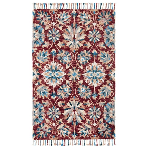 SAFAVIEH Aspen Marcus Tribal Area Rug, Wine/Blue, 3' x 5'