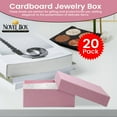 thumbnail image 4 of Novel Box 20 Pack Pink Cardboard Cotton Filled Jewelry Gift Boxes 3x2.25x1 Inches with Lids, 4 of 7
