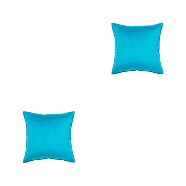 Inteprter Funda de cojín de asiento Funda de almohada con cremallera Luz Azul claro 45x45cm 2piezas