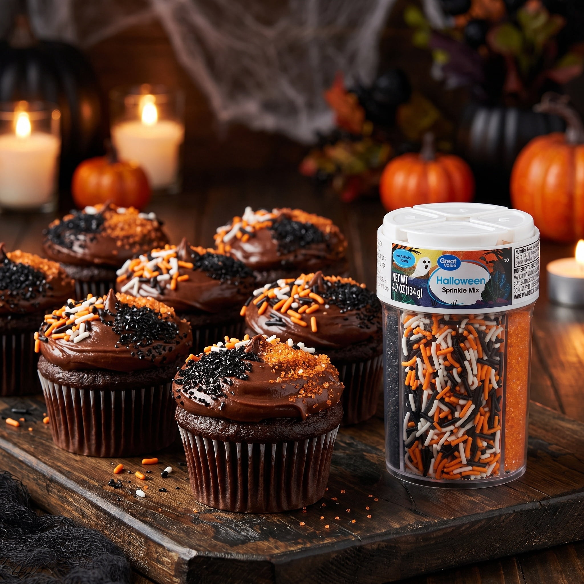 Great Value Halloween 4-Cell Decorating Sprinkle Mix, 4.7 oz
