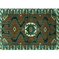 thumbnail image 1 of Ahgly Company Indoor Rectangle Persian Turquoise Blue Traditional Area Rugs, 7' x 9', 1 of 4