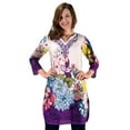 thumbnail image 3 of Cotton Floral Embroidered Vintage Petite Tunic Coverup Beachwear, 3 of 9