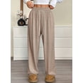 thumbnail image 4 of jinghuiyue Womens Sweatpants Wide Leg High Waisted Elastic Drawstring Baggy Straight Leg Casual Lounge Pants XL, 4 of 7