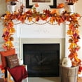 thumbnail image 7 of Fall Garland Maple Leaf,6.56 ft/Piece Hanging Vine Garland Artificial Autumn Foliage Garland Thanksgiving Decor for Home Wedding Fireplace Party Christmas 1pc, 7 of 7