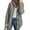 Gray, variant on Women's Solid Color Long Sleeve Casual Pocket Knitted Cardigan Jacket, Yellow, Size XXL