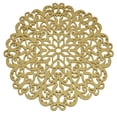 thumbnail image 6 of Gold Wood Carved Trivet Round Placemats for Dining Table Heat Resistant Easy to Care Table Mats Kitchen and Décor Set of 2 Pieces, 6 of 7