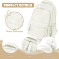 thumbnail image 3 of Cute Aesthetic Backpacks for College with USB Charge, Simple School Backpack for Teen High School Students, Medium Waterproof School Bag for Women Men with Pockets Casual Daypack Bookbag Beige, 3 of 8