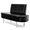 Black-armless with Back, variant on UBesGoo Padded Reception Chair Waiting Room Bench Upholstered Armless with Back Guest Chair with PU for Office School Hospitals Barbershop Home Black