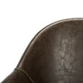 thumbnail image 3 of SAFAVIEH Dublin Mid Century Modern Leather Dining Tub Chair, Brown, Set of 2, 3 of 10