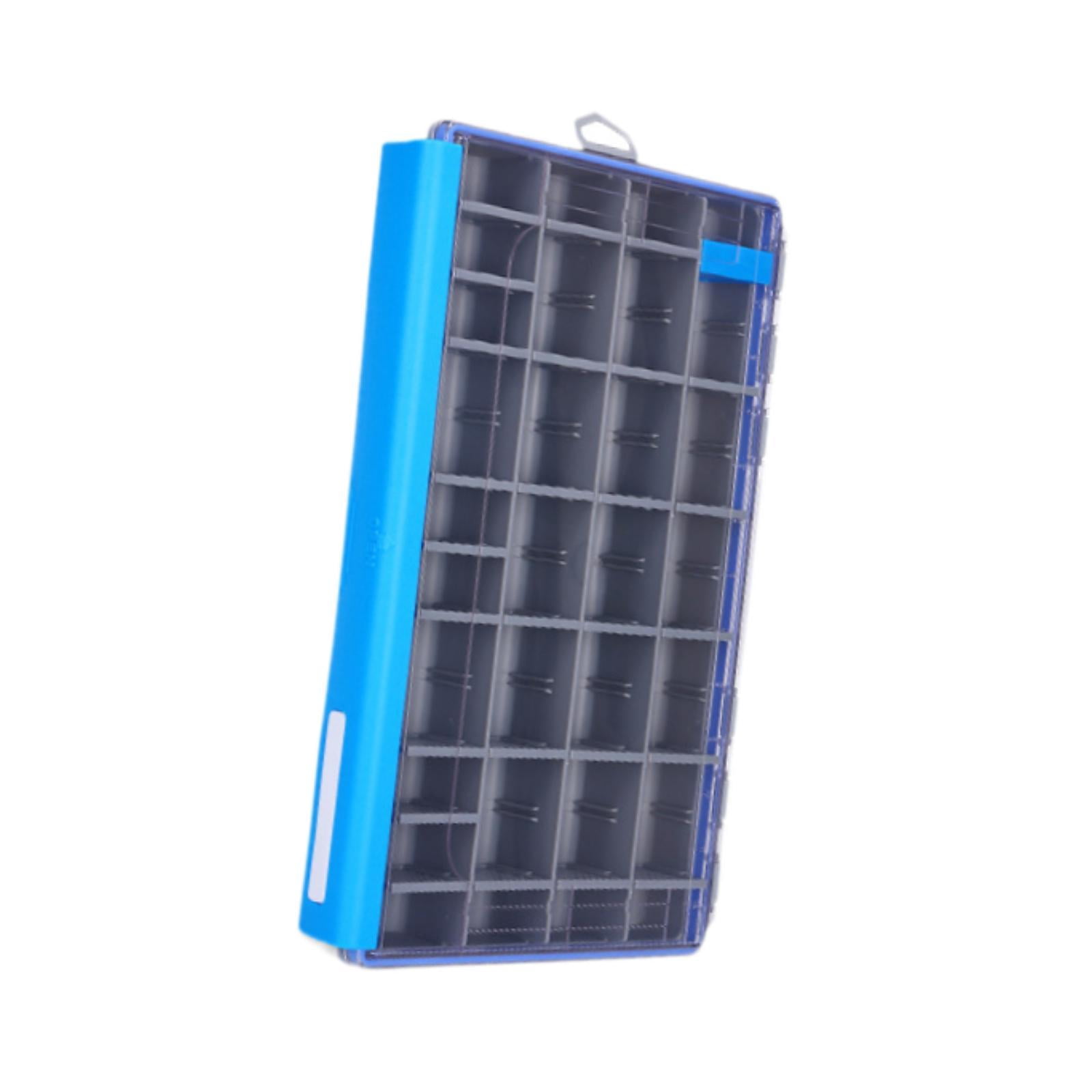 Miulika Fishing Tackle Box Organizer Multifunctional Waterproof Portable Fishing Tool Box with Removable Dividers Sturdy Lure Box Blue