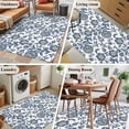 thumbnail image 5 of Blue Flowers Area Rugs 2.7'x5', Washable Small Throw Rugs for Kitchen Bedroom, Farmhouse Botanical Floral Patterned Indoor Outdoor Rug Non-Slip Low Pile Carpet Runner Reversible Floor Mats, 5 of 8