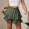 thumbnail image 4 of Fesfesfes Skirts for Women Layered Tiered Sheer Lace Trim Womens Solid Color Lace Elastic Pleated Layered Cake Skirt Pants Short Skirt Pants, 4 of 8