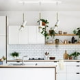 thumbnail image 4 of FSLiving White Pendant Light 3.2Ft Adjustable Linear Accent H Type Track LED Light Iron Shade Instant On Track Mount Pendant Fixtures Decorate for Kitchen Island Dinning Table Customizable - Set of 3, 4 of 6