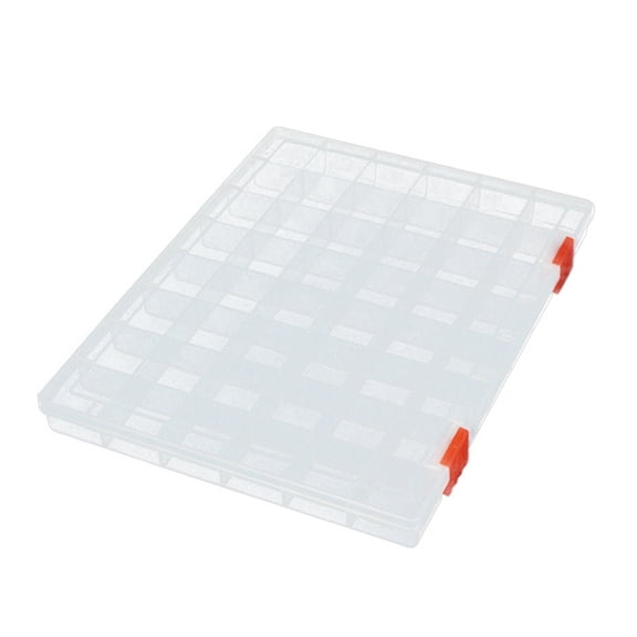 Shoreew Fishing Bait Storage Box 48 Grid Design Transparent Compact Portable Wide Application Lure Organizer Fishing Hook Case