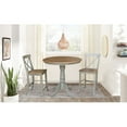 thumbnail image 5 of 36" Round Solid Wood Distressed Hickory/Stone Counter Height Table With 2 Stools, 5 of 7