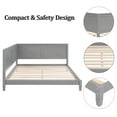 thumbnail image 3 of Bellemave Wood Full Size Daybed Frame, Low Full Bed with Headboard and Sideboard, Minimalist Floor Sofa Bed Frame for Room Bedroom Living Room (Gray), 3 of 7