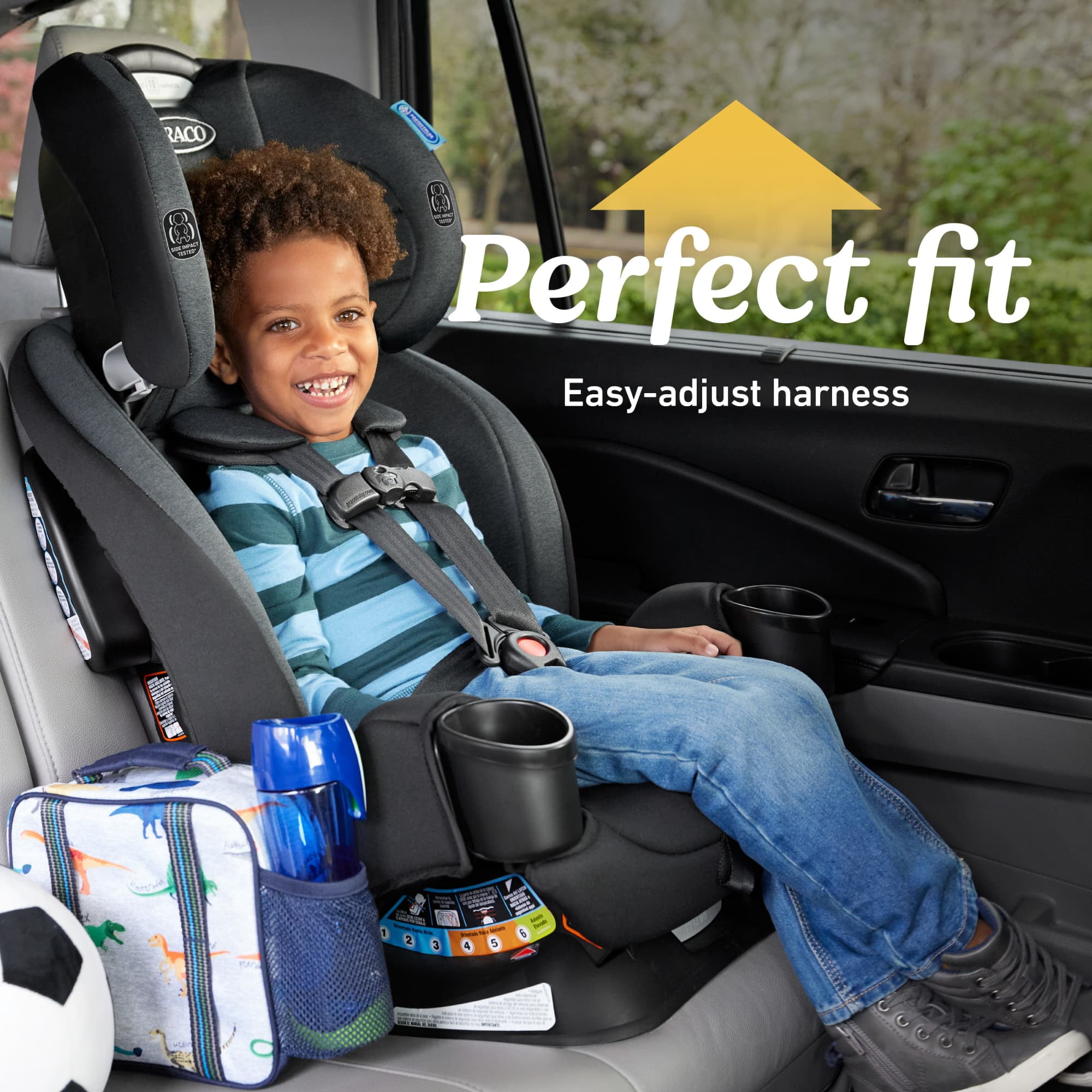 Graco TrioGrow SnugLock 3-in-1 Car Seat, Warren, Black