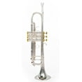 thumbnail image 4 of DTR-800SG Trumpet, silver plated finish, gold plated valve caps,Hexagonal shaped valve caps Bb, with case and mouthpiece, 4 of 4