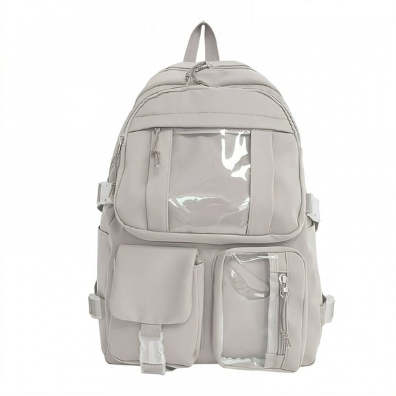 GASTROPOD High School Backpacks,Adjustable Shoulder Strap School Backpacks,Multi-Compartment Design Mochilas Escolares Para Ninas for Daily School and Travel Without Pendant,White